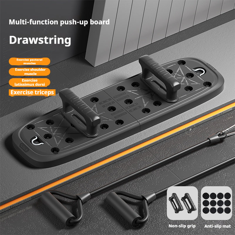 Multi-Function Push-Up Board for Home Gym - Durable ABS Exercise Equipment for Chest, Shoulders, Back Strength Training, No Batteries Needed, Black