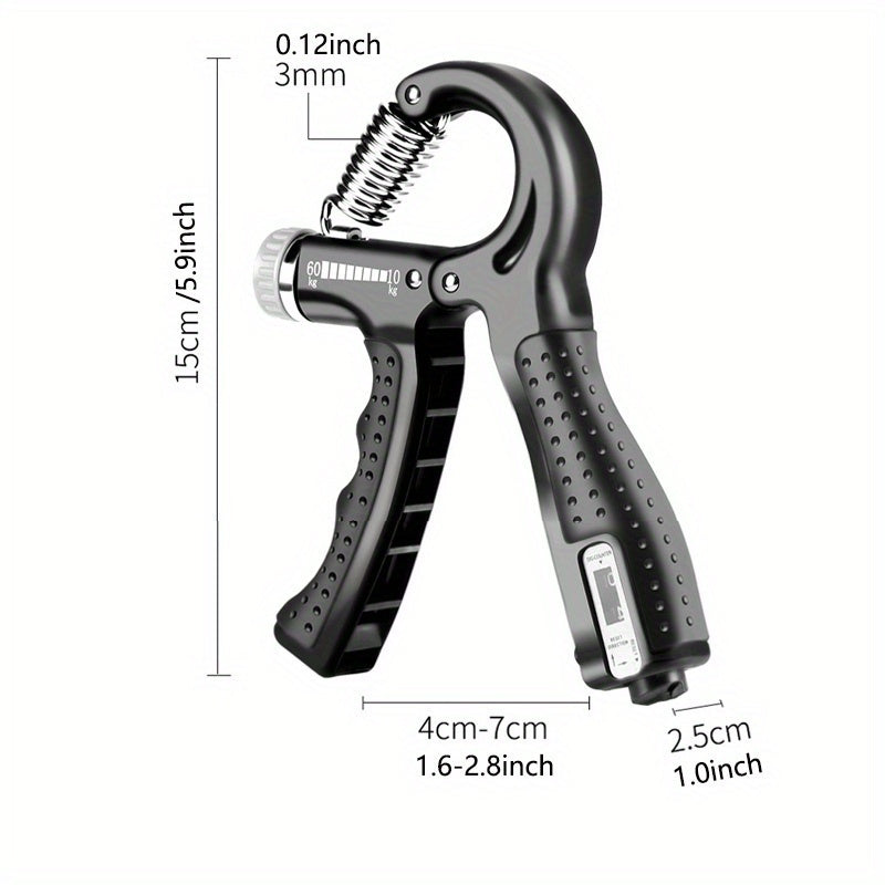 Adjustable Hand Grip Strengthener with Counter - 10-60Kg\u002F22-132lb Resistance Range, Professional Forearm Exerciser, Lightweight Home Fitness Equipment for Wrist, Arm, and Finger Training
