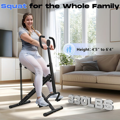 Super Simple Squat Machine Foldable Adjustable Resistance Super Simple Squat Machine for Women - Home Gym, Rodeo Core Exercise Machine, 330LBS Weight Capacity, Ride & Rowing Machine for Ab, Back And Leg, Track Orders Recently Purchased