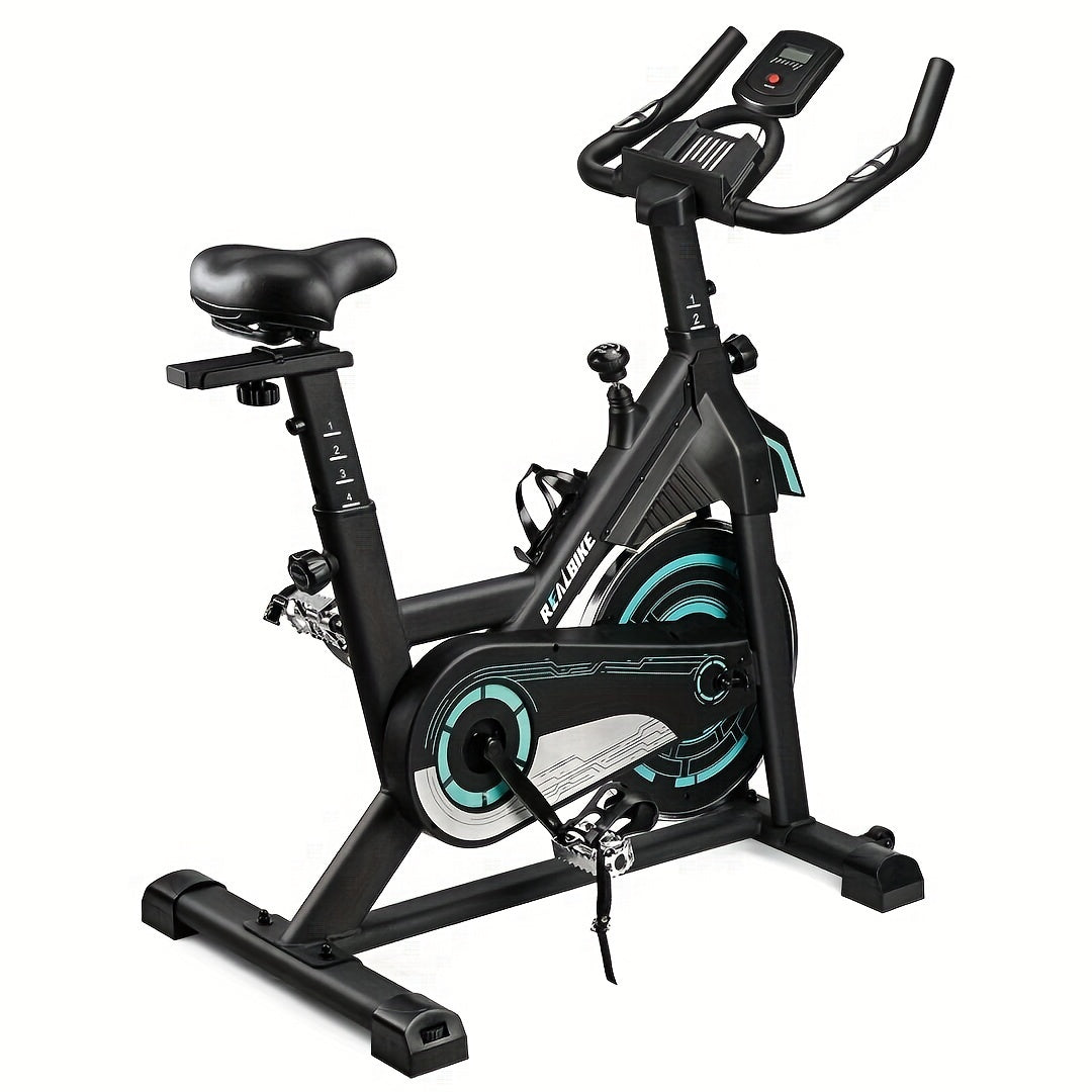 Exercise Bike, Indoor Bike\u002FBrake Pad Stationary Bike, for Family, Indoor Bike with Silent Belt Drive, Heavy Duty Flywheel, Comfortable Saddle And Upgraded LCD Display