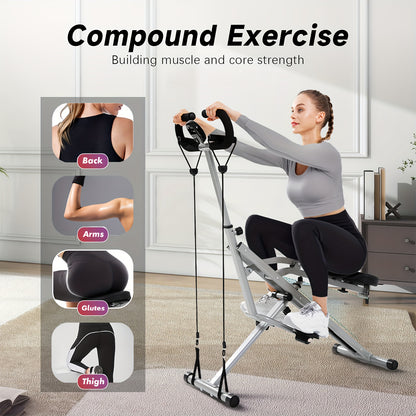 Super Simple Squat Machine Foldable Adjustable Resistance Super Simple Squat Machine for Women - Home Gym, Rodeo Core Exercise Machine, 330LBS Weight Capacity, Ride & Rowing Machine for Ab, Back And Leg, Track Orders Recently Purchased