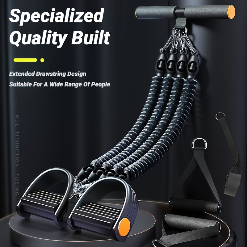 Adjustable Tension Bands Multi-Functional Adjustable Tension Bands for Back, Abdomen & Abs | Stackable Design, Durable Construction, Strength Training | Black, Home Gym Equipment for Men & Women