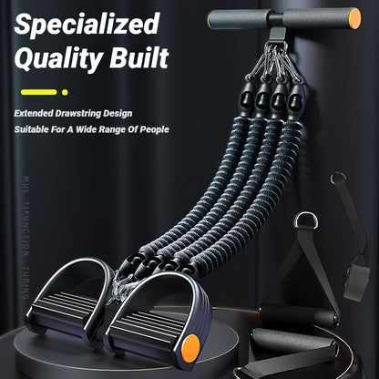 Adjustable Tension Bands Multi-Functional Adjustable Tension Bands for Back, Abdomen & Abs | Stackable Design, Durable Construction, Strength Training | Black, Home Gym Equipment for Men & Women