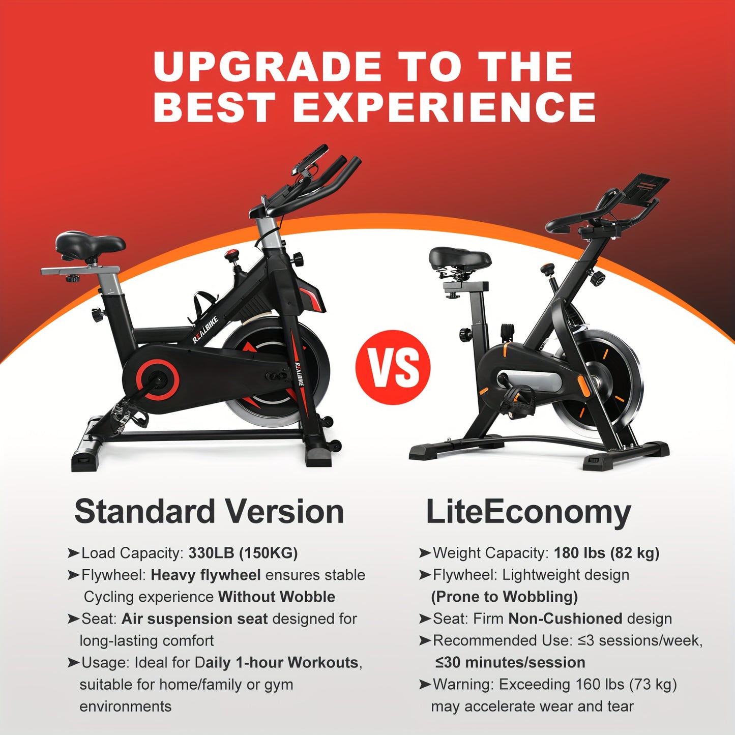 Exercise Bike, Indoor Bike\u002FBrake Pad Stationary Bike, for Family, Indoor Bike with Silent Belt Drive, Heavy Duty Flywheel, Comfortable Saddle And Upgraded LCD Display
