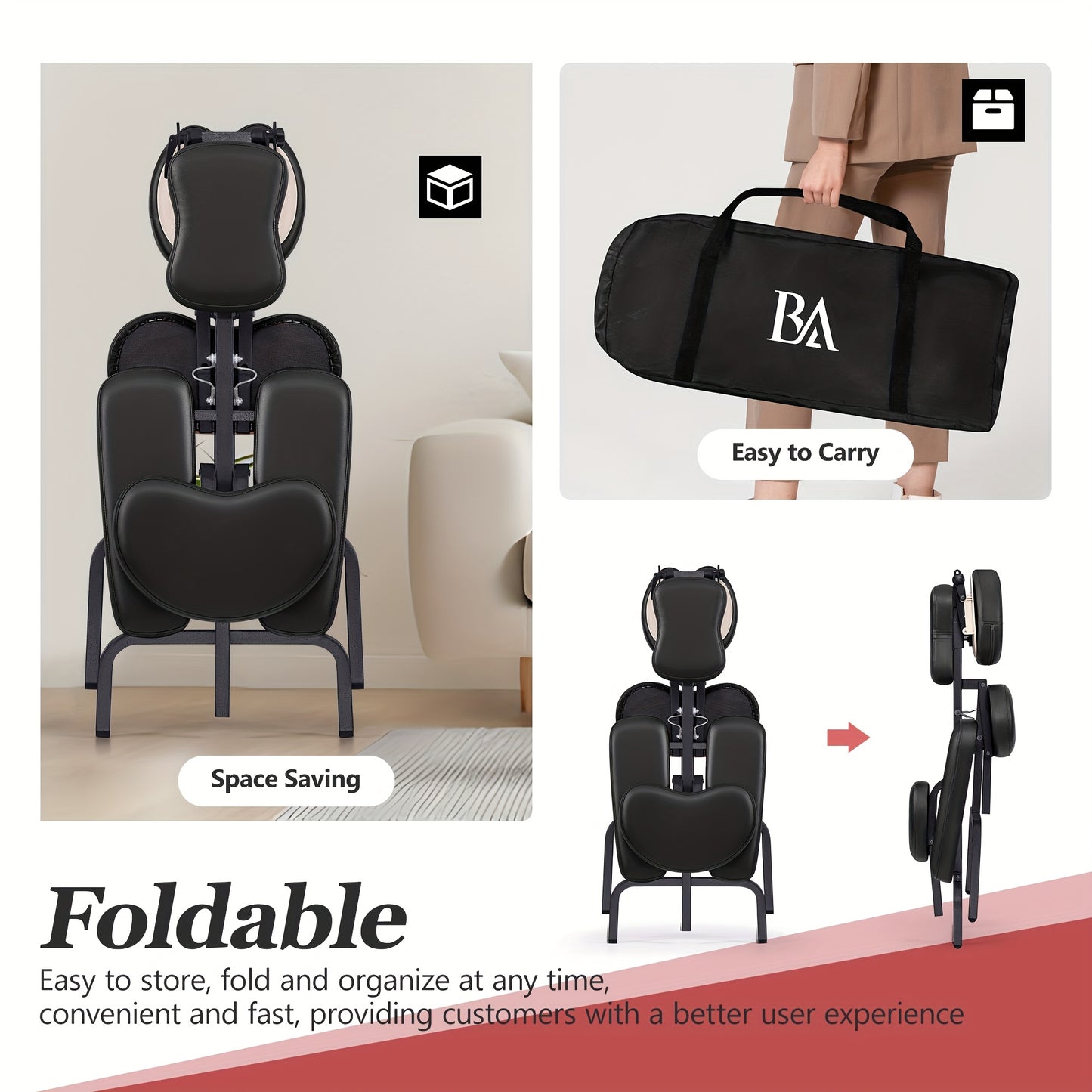Portable Foldable Massage Chair with 4