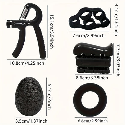 Seven-Piece Grip Strength Trainer Set for Finger and Arm Muscle Training