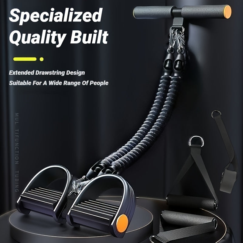 Adjustable Tension Bands Multi-Functional Adjustable Tension Bands for Back, Abdomen & Abs | Stackable Design, Durable Construction, Strength Training | Black, Home Gym Equipment for Men & Women