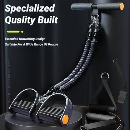 Adjustable Tension Bands Multi-Functional Adjustable Tension Bands for Back, Abdomen & Abs | Stackable Design, Durable Construction, Strength Training | Black, Home Gym Equipment for Men & Women