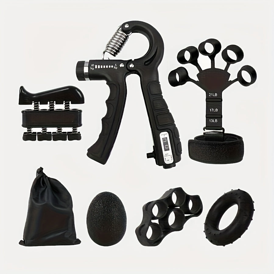 Seven-Piece Grip Strength Trainer Set for Finger and Arm Muscle Training