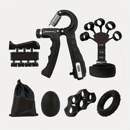 Seven-Piece Grip Strength Trainer Set for Finger and Arm Muscle Training