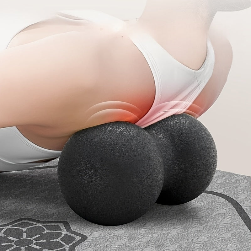 Double Massage Ball Double Long Stick Fitness Massage Ball | Deep Tissue Massage, Trigger Point Massage Tool for Back, Spine and Shoulders, Muscle Recovery and Relief, Suitable for Home and Travel