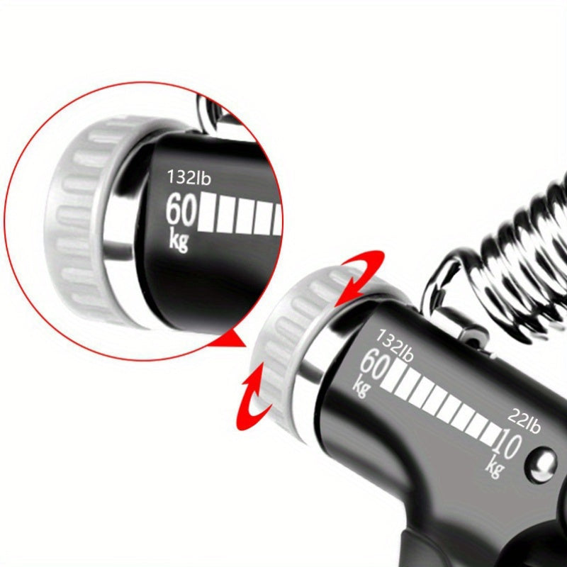 Adjustable Hand Grip Strengthener with Counter - 10-60Kg\u002F22-132lb Resistance Range, Professional Forearm Exerciser, Lightweight Home Fitness Equipment for Wrist, Arm, and Finger Training