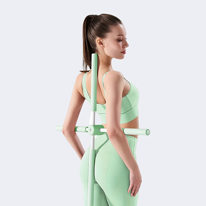 Yoga Body Stick Back Stretching Rod - Body Shaping Rod with Rotating Buckle, Stainless Steel and Foam Material, Posture Corrector for Adults and Teens, Posture Correction, Fitness Enhancer