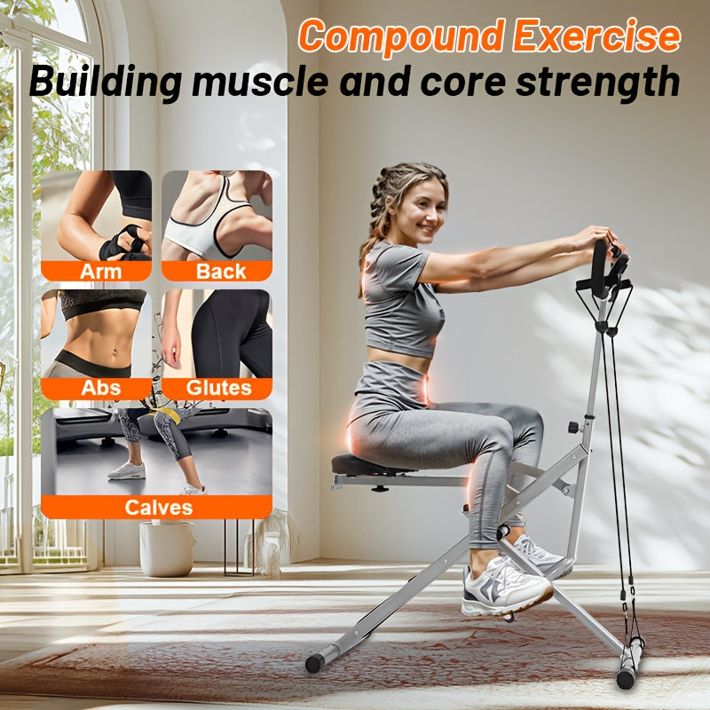 Super Simple Squat Machine Foldable Adjustable Resistance Super Simple Squat Machine for Women - Home Gym, Rodeo Core Exercise Machine, 330LBS Weight Capacity, Ride & Rowing Machine for Ab, Back And Leg, Track Orders Recently Purchased