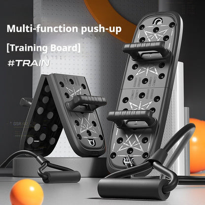 Multi-Function Push-Up Board for Home Gym - Durable ABS Exercise Equipment for Chest, Shoulders, Back Strength Training, No Batteries Needed, Black