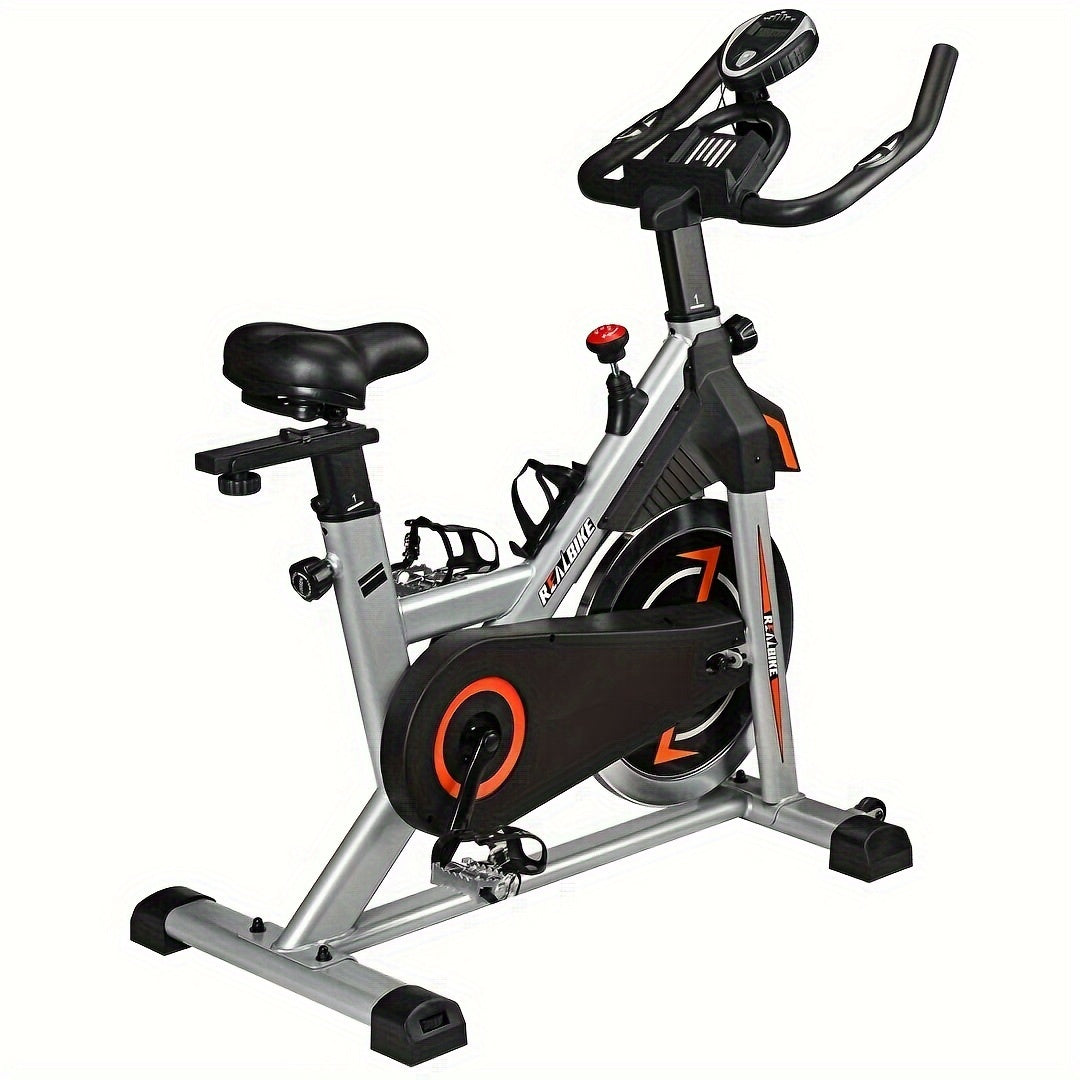 Exercise Bike, Indoor Bike\u002FBrake Pad Stationary Bike, for Family, Indoor Bike with Silent Belt Drive, Heavy Duty Flywheel, Comfortable Saddle And Upgraded LCD Display