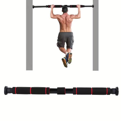 Adjustable Pull-Up Bar Adjustable No-Drill Pull-Up Bar - 1pc Carbon Steel Door-Mounted Gym Equipment, Upper & Lower Range of Motion, Portable Home Gym for Full-Body Workout, Black, Durable Construction