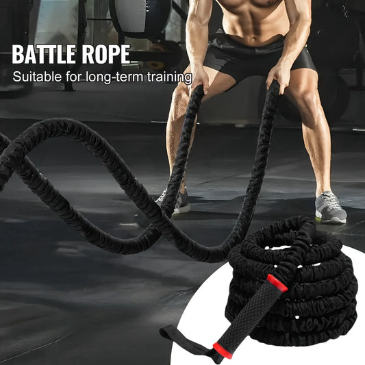 2pcs Battle Rope for Adults, Nylon Fitness Skipping Rope, for Strength Training, Cardio Workout, Arm Training, and Weight Loss, with No Battery Needed