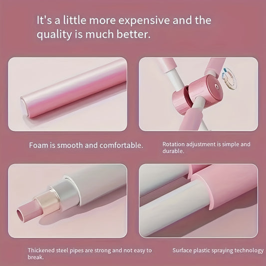 Yoga Body Stick Back Stretching Rod - Body Shaping Rod with Rotating Buckle, Stainless Steel and Foam Material, Posture Corrector for Adults and Teens, Posture Correction, Fitness Enhancer