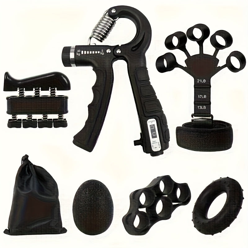 Seven-Piece Grip Strength Trainer Set for Finger and Arm Muscle Training
