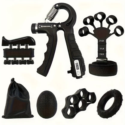 Seven-Piece Grip Strength Trainer Set for Finger and Arm Muscle Training