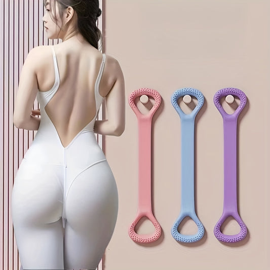 2pcs 8-Shaped Silicone Yoga Resistance Bands - Purple\u002FRed\u002FBlue High-Quality Silicone Exercise Bands for Back, Waist & Arm Workouts - Home Gym & Outdoor Fitness Stretching Rope for All Fitness Levels, Textured Grip | Comfortable Grip