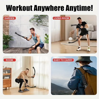 Wireless Battle Rope System 2-in-1 Wireless Battle Rope System with Aluminum Alloy Handles - Portable Strength & Cardio Trainer for Muscle Building, Burning Calories, Aerobic & Coordination - Home Gym, Athletes, Boxers (Pink\u002FBlack)