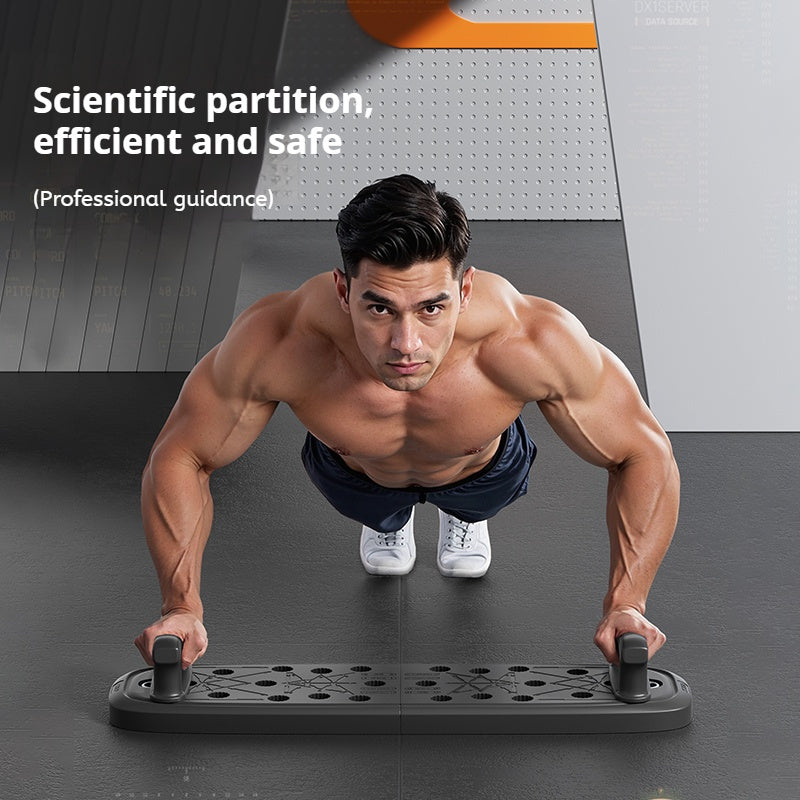 Multi-Function Push-Up Board for Home Gym - Durable ABS Exercise Equipment for Chest, Shoulders, Back Strength Training, No Batteries Needed, Black