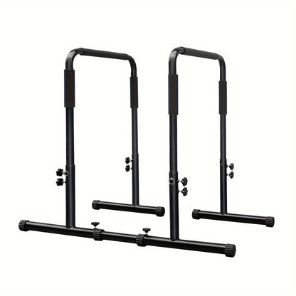 Adjustable Dip Stand Station - Portable Parallel Bar for Home Fitness Workout Calisthenics Exercise Pull Up Stand