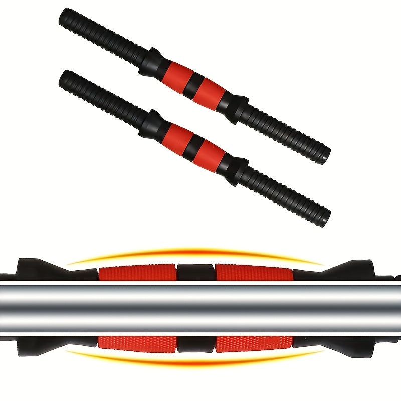 Multi-Function Dumbbell Bar Set: 2 Rubber-Coated Bars + 1 Connecting Rod + 4 Anti-Slip Bolts, Adjustable Weight System for Home Fitness