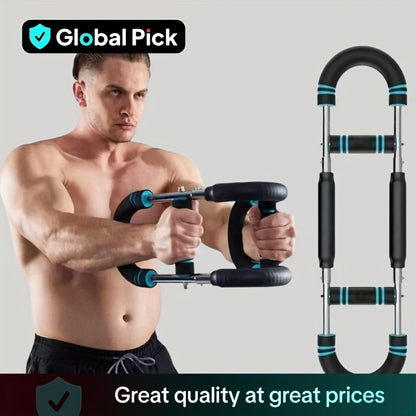 Portable Arm Trainer Detachable Portable U-Shaped Arm Trainer with Spring Resistance | Dual Adjustment for Chest, Forearm, Biceps, Thighs & Shoulder Exercises - Home Fitness