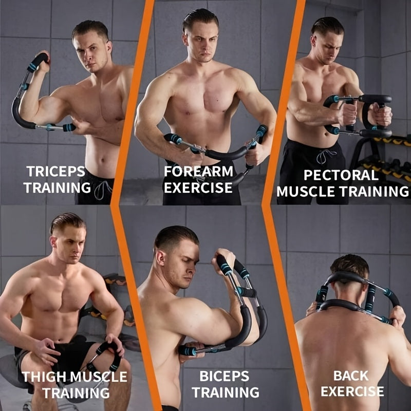 Portable Arm Trainer Detachable Portable U-Shaped Arm Trainer with Spring Resistance | Dual Adjustment for Chest, Forearm, Biceps, Thighs & Shoulder Exercises - Home Fitness