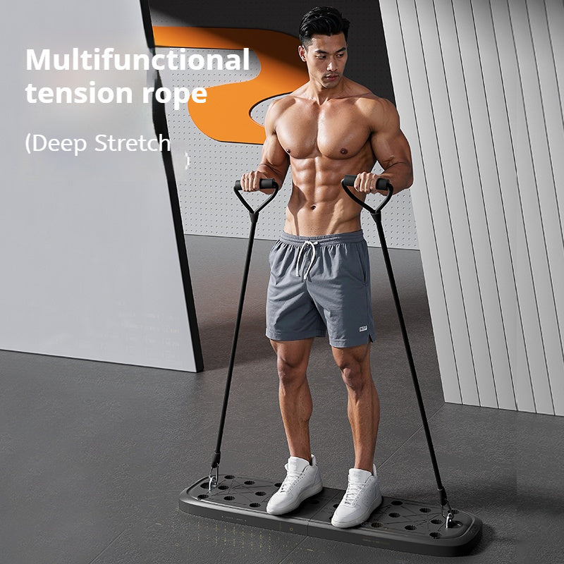Multi-Function Push-Up Board for Home Gym - Durable ABS Exercise Equipment for Chest, Shoulders, Back Strength Training, No Batteries Needed, Black