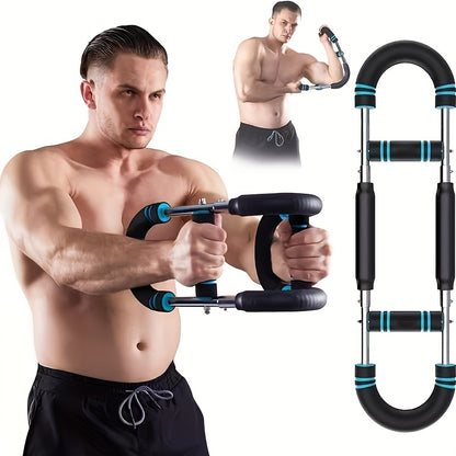 Portable Arm Trainer Detachable Portable U-Shaped Arm Trainer with Spring Resistance | Dual Adjustment for Chest, Forearm, Biceps, Thighs & Shoulder Exercises - Home Fitness