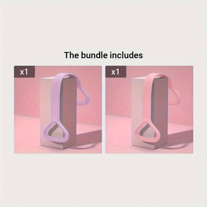 2pcs 8-Shaped Silicone Yoga Resistance Bands - Purple\u002FRed\u002FBlue High-Quality Silicone Exercise Bands for Back, Waist & Arm Workouts - Home Gym & Outdoor Fitness Stretching Rope for All Fitness Levels, Textured Grip | Comfortable Grip