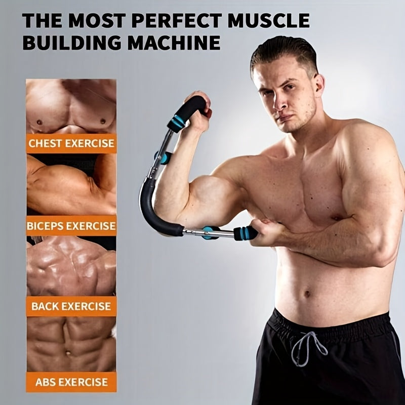 Portable Arm Trainer Detachable Portable U-Shaped Arm Trainer with Spring Resistance | Dual Adjustment for Chest, Forearm, Biceps, Thighs & Shoulder Exercises - Home Fitness
