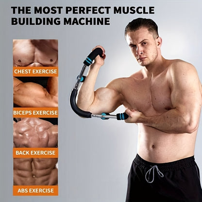 Portable Arm Trainer Detachable Portable U-Shaped Arm Trainer with Spring Resistance | Dual Adjustment for Chest, Forearm, Biceps, Thighs & Shoulder Exercises - Home Fitness