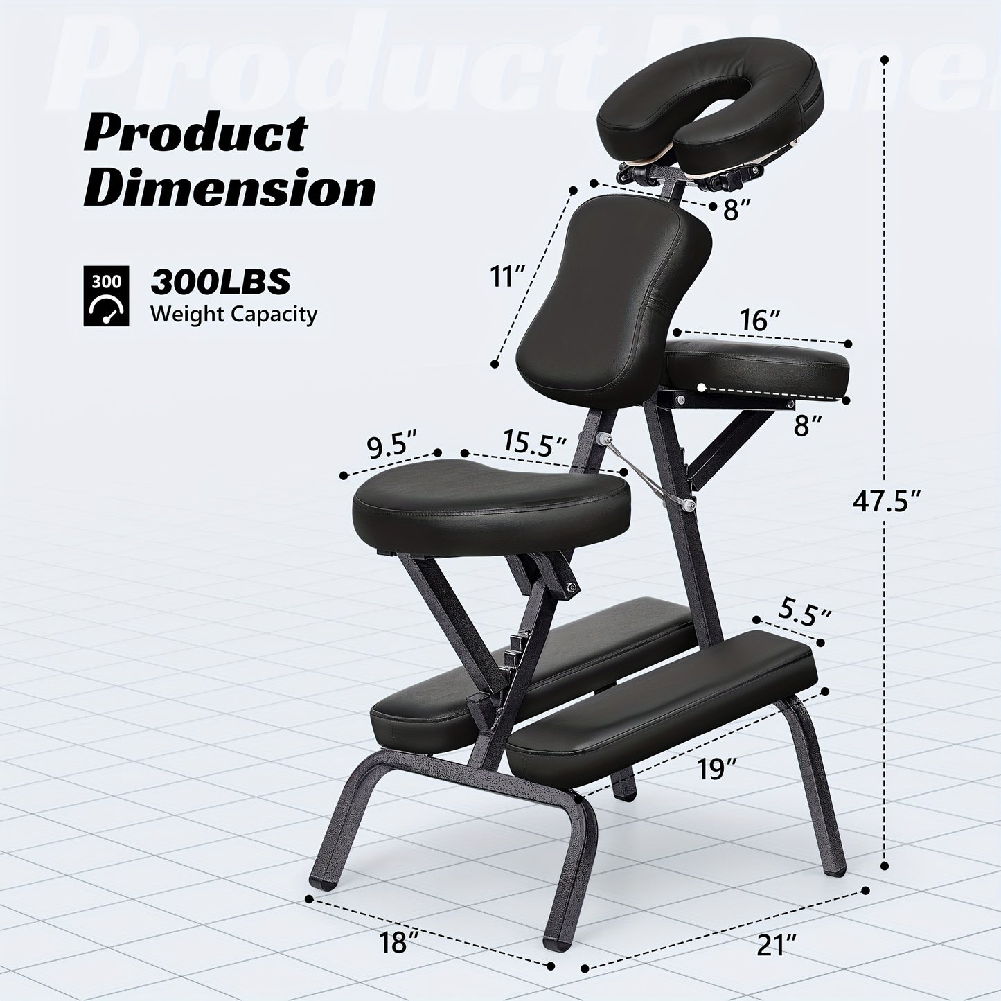 Portable Foldable Massage Chair with 4