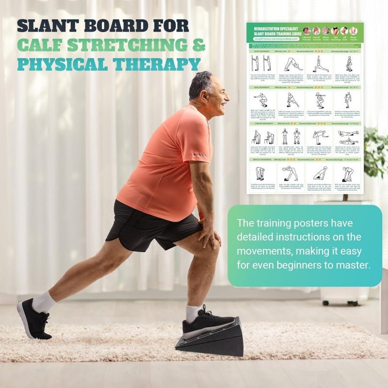 Calf Stretcher Slant Board - Ankle Stretching Squat Slant Board, Calf Stretch Board | Multifunctional Yoga Wedge Ankle Stretcher, Yoga Fitness Foot Pads Incline Board for Exercise,3 Adjustable Angles Incline Board for Squat Wedge